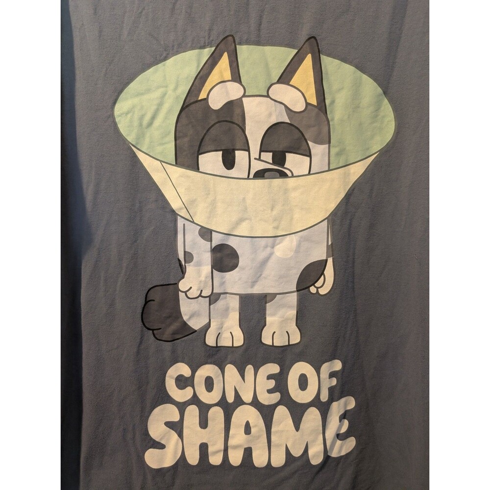 Bluey Cone of Shame T-Shirt Men’s XL Blue Funny Cartoon Graphic Tee Disney - Picture 8 of 11